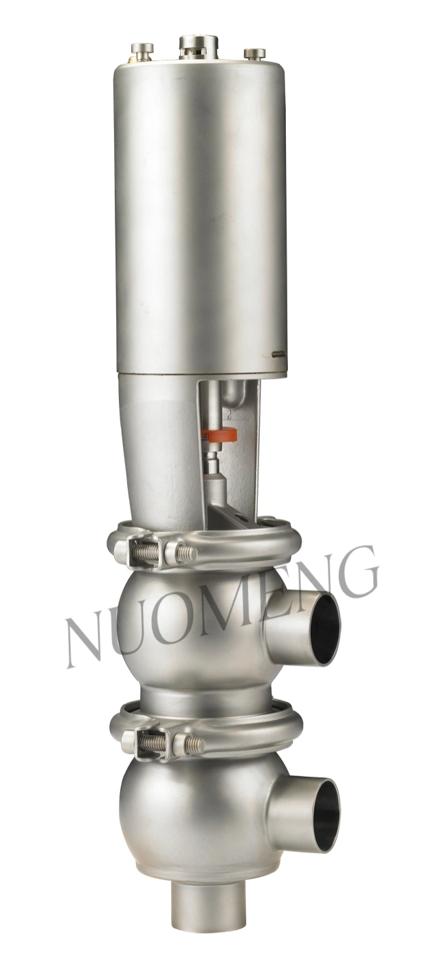 Sanitary Stainless Steel SS304/316L Pneumatic Welded Stop and Reversing Valve