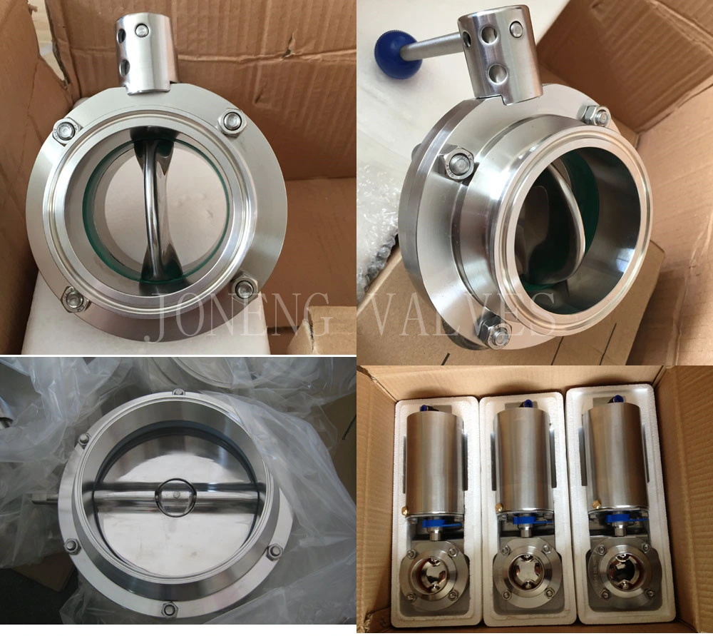 Stainless Steel Sanitary Sanitaire Food Grade Pneumatic Butterfly, Diaphragm Membrane, Plug, Safety Relief Valve, Ball Control Valve (JN-BV1001)